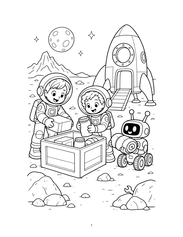 Printable sample from Space Explorers